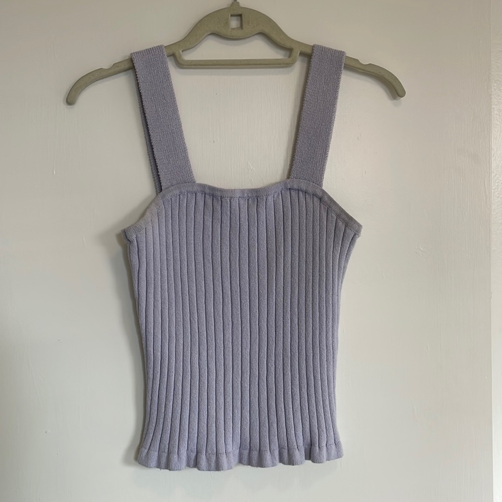 Madewell purple knit tank (small)